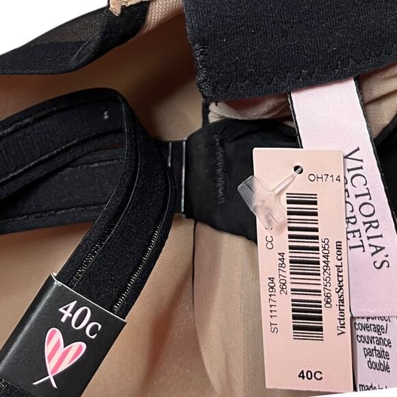 Victoria's Secret Angelight Lined Perfect Coverage Mesh Overlay Bra Size 40C - Picture 3 of 3